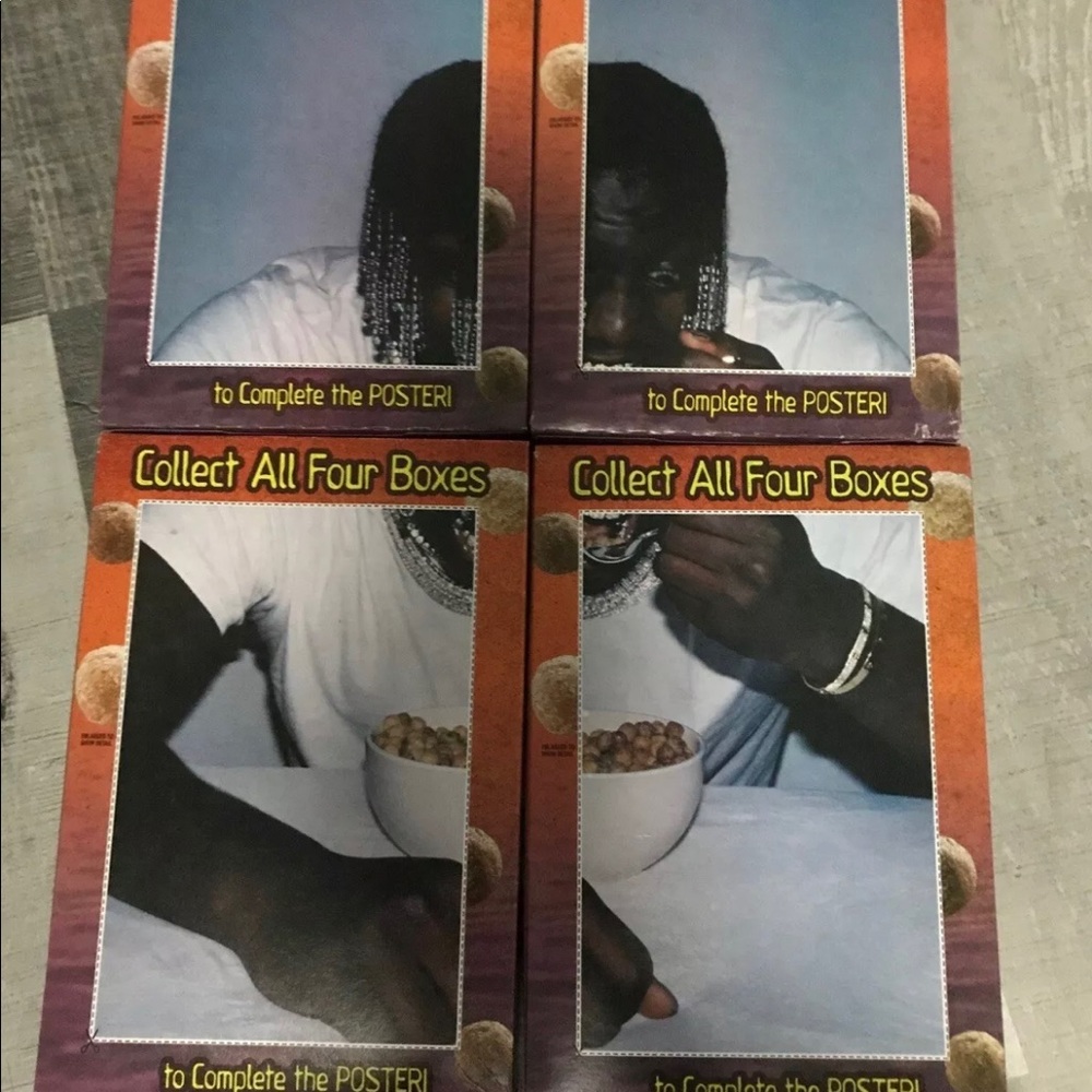 Lil Yachty Reese’s Puffs cereal poster 4 boxes